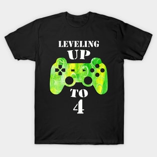 4th Birthday or 4th Anniversary Video Game Gamer Gift T-Shirt